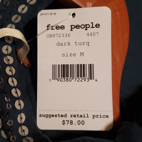 NWT! Free People Glitter City Top - Picture 4 of 6